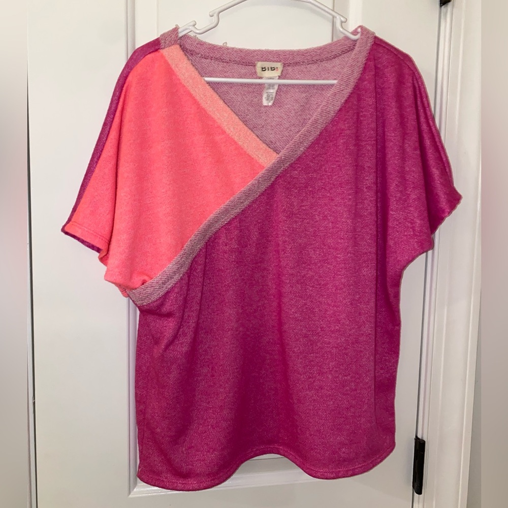 BiBi Pink and Coral Short Sleeve Tee